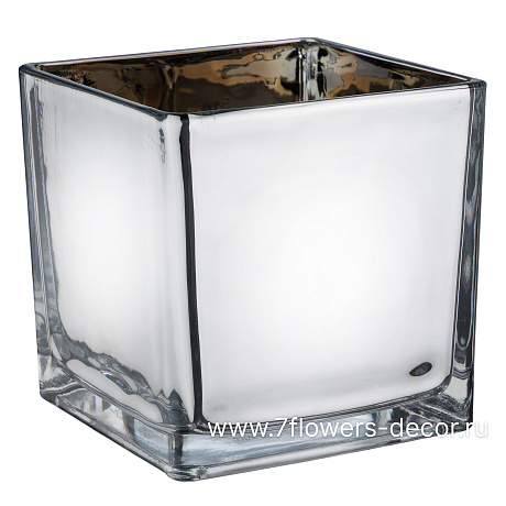 Ваза Куб (стекло), 12x12xH12 см, К - фото 1