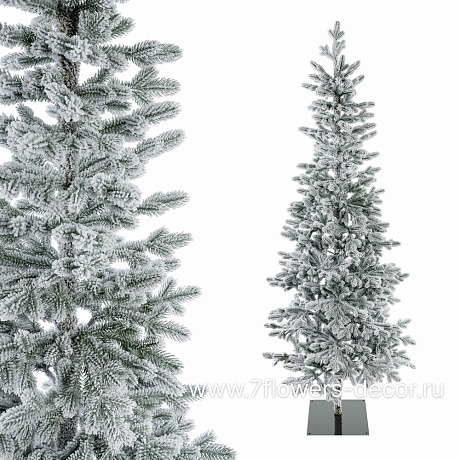 Ель искусственная заснеженная Тикко (ПЭ), D95xH250 см - фото 1