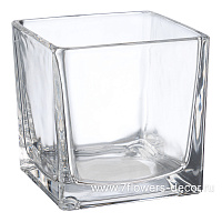 Ваза "Куб" (стекло), 10x10xH10 см, К - фото 1
