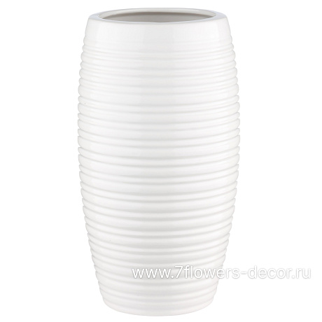 Ваза White (керамика), D16,5хН34 см - фото 1