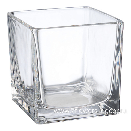 Ваза Куб (стекло), 10x10xH10 см, К - фото 1