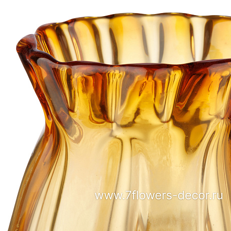 Ваза Amber (стекло). D16xH19,5 см - фото 2