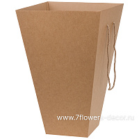 Коробка транспортировочная для цветов (крафт), 18x34xH53 см, набор (10 шт), без крышки - фото 1