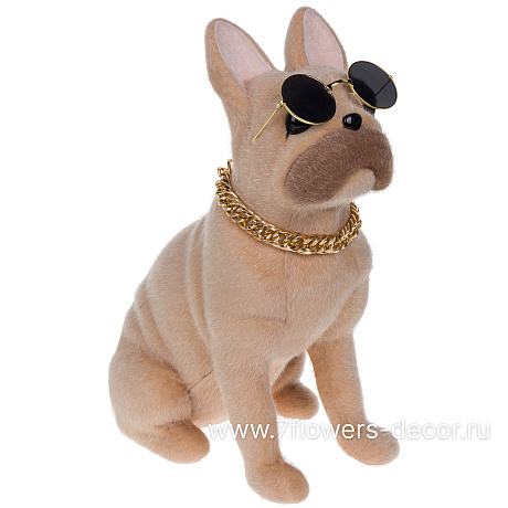 Фигура Французский бульдог (флок), 26x16xH35 см - фото 1