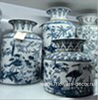 Ваза "Шинаузри Королевский синий" (керамика), D20xH20 см - фото 1