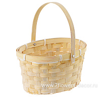 Корзина плетеная (бамбук), 19x14,5xH11/21 см - фото 1