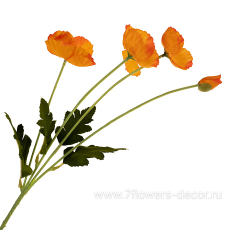 Цветок искусственный Мак, H57 см - фото 1