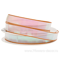 Лента органза "Голограмма", 25 ммx25 ярд, с окантовкой - фото 1
