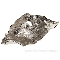 Блюдо декоративное "Лист" (металл), 40x18xH12 см - фото 1