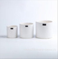 Кашпо "Flow" (керамика), D20,5xH19 см - D13xH13 см, набор (3 шт) - фото 1