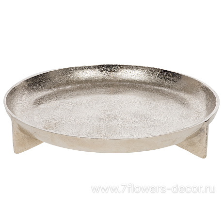Поднос декоративный (металл), D35xH7 см - фото 1