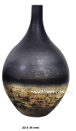 Ваза Alchemy Dark Grey (стекло), D22xH36 см - фото 1