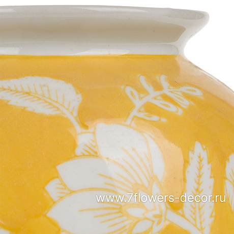 Ваза Шинуазри Канареечный (керамика), D17xH27 см - фото 2