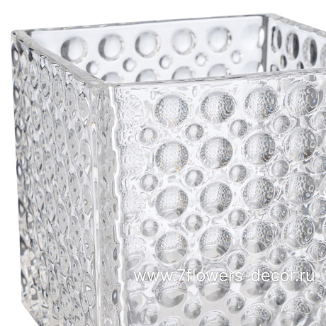 Ваза Куб 3D (стекло), D15xH15 см - фото 2