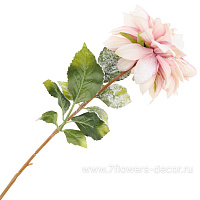 Цветок искусственный заснеженный "Георгина", H72 см - фото 1