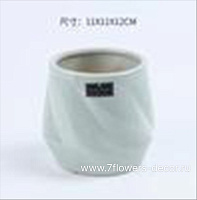 Кашпо "Flow" (керамика), D11xH12 см - фото 1