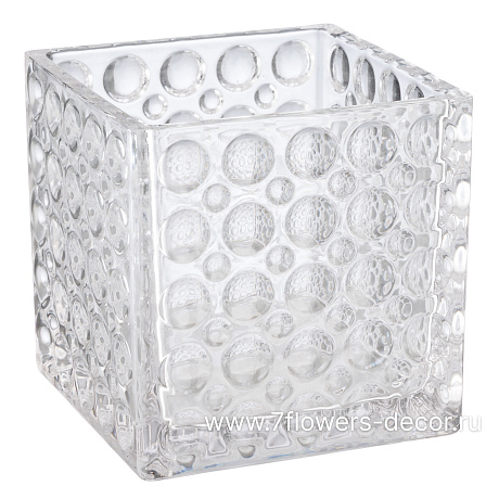 Ваза Куб 3D (стекло), D12xH12 см - фото 1