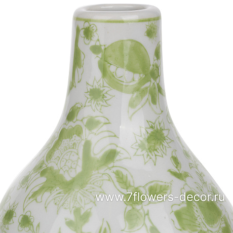 Ваза Шинуазри Green (керамика), D19xH37 см - фото 2