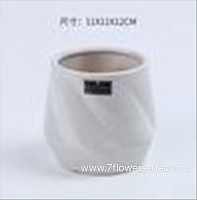 Кашпо "Flow" (керамика), D11xH12 см - фото 1