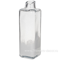 Ваза "Ледник" (стекло), 15x15xH47 см, с декоративной текстурой - фото 1