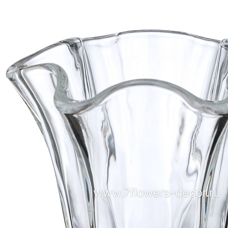 Ваза Tulip (стекло), D16xH23 см - фото 2