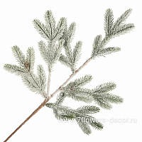 Ветка искусственная еловая заснеженная (пластик), H70 см - фото 1