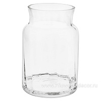 Ваза "Банка" (стекло), D12xH20 см - фото 1