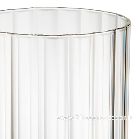 Ваза Трубка 120 грани (стекло), D12xH25 см - фото 2