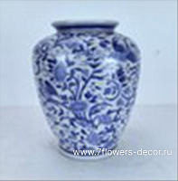 Ваза "Шинаузри Королевский синий" (керамика), D19xH30 см - фото 1