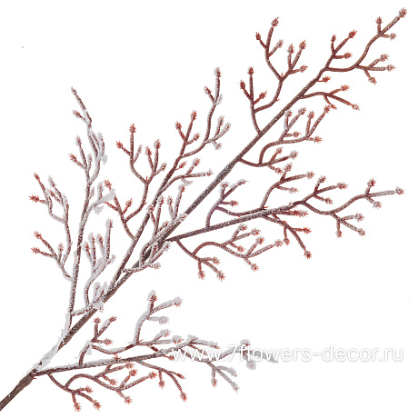Ветка искусственная заснеженная (пластик), H75 см - фото 1
