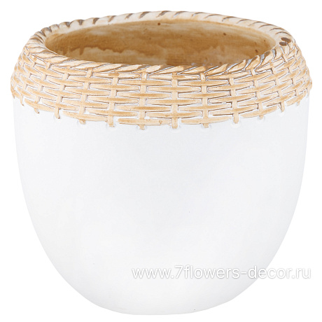 Кашпо Basket (керамика), D16xH14 см - фото 1
