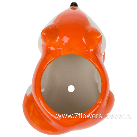 Кашпо Белочка (керамика), 14x9xH7,5 см - фото 4