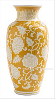 Ваза "Шинуазри Канареечный" (керамика), D17xH35,5 см - фото 1