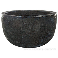 Кашпо Nobilis Marco "S-black Round" (керамика), D43хH27 см - фото 1