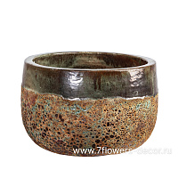 Кашпо Nobilis Marco "Green Round" (керамика), D47xH27 см - фото 1