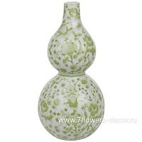 Ваза "Шинуазри Green" (керамика), D19xH37 см - фото 1