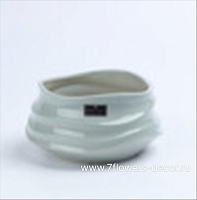 Кашпо "Flow" (керамика), 17x16,5xH10,5 см - фото 1