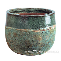 Кашпо Nobilis Marco "Green Round" (керамика), D47xH40 см - фото 1