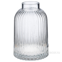 Ваза "Pleat" (стекло), D7xH20 см - фото 1