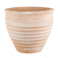 Кашпо Nobilis Marco "Chain Mterra Round" (терракота), D29xH25 см - фото 1