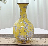 Ваза "Шинуазри Канареечный" (керамика), D18,5xH30 см - фото 1