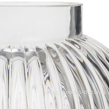 Ваза Pleat (стекло), D8xH25 см - фото 2