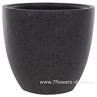 Кашпо Nobilis Marco "Cement Dark grey Round" (полистоун), D30xH28 см, с тех.горшком - фото 1
