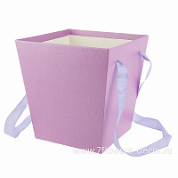 Коробка-кашпо "Трапеция", 17x17xH18 см, с ручкой - фото 1