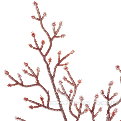 Ветка искусственная заснеженная (пластик), H75 см - фото 2