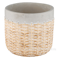 Кашпо "Basket" (керамика), D12,5xH11 см - фото 1