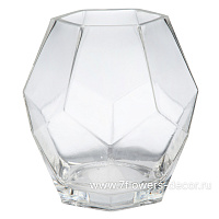 Ваза "Геометрия V" (стекло), D13хH14 см - фото 1