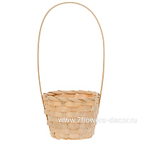 Корзина плетеная (бамбук), D13xH9,5/28 см - фото 1