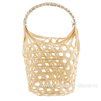 Корзина плетеная (бамбук), D14хН18/30 см - фото 1