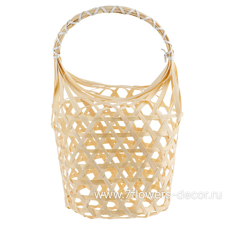 Корзина плетеная (бамбук), D14хН18/30 см - фото 1